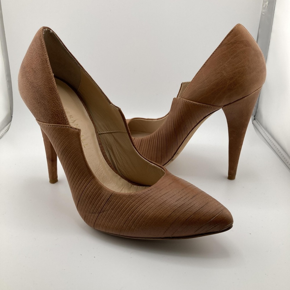 Loeffler Randall Shoes Womens Size 7.5 Leather Pointed Toe Heels Made Italy